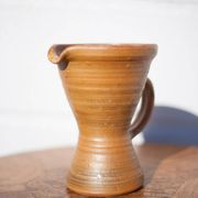 Vintage pitcher, vintage jug, pottery signed Paul Igom Bavil?, artisanal pottery, carafe, vase