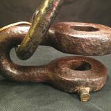 Vintage 1960s navy liner chain lamp red light