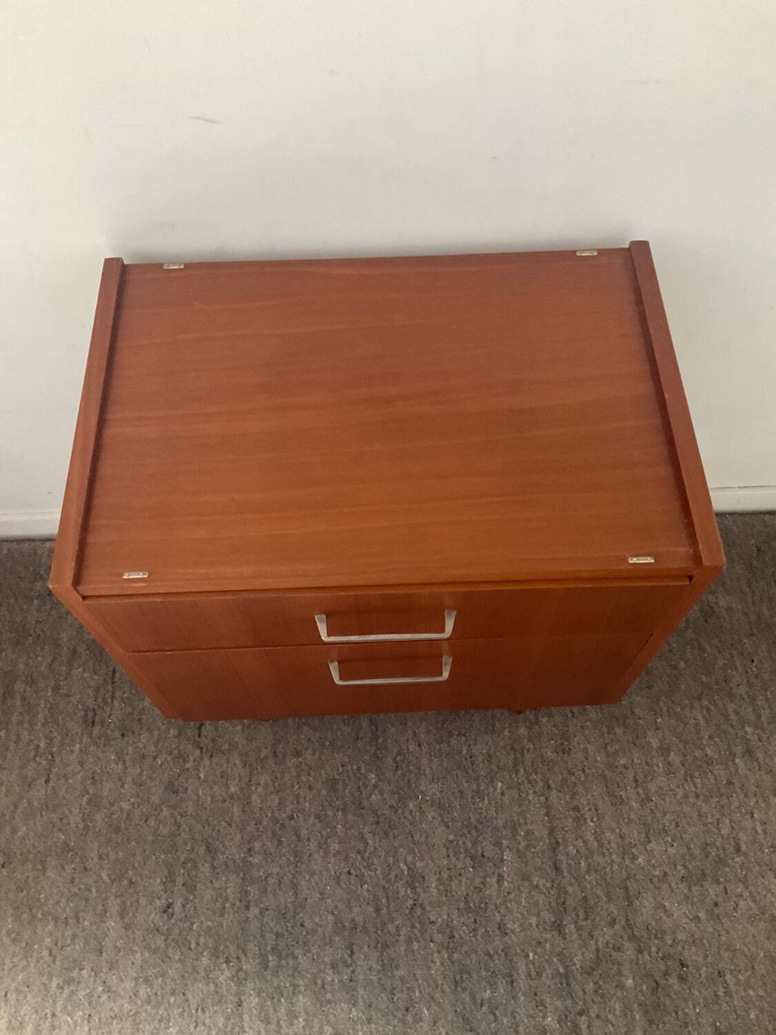 Scandinavian teak bedside table from the 60s and 70s