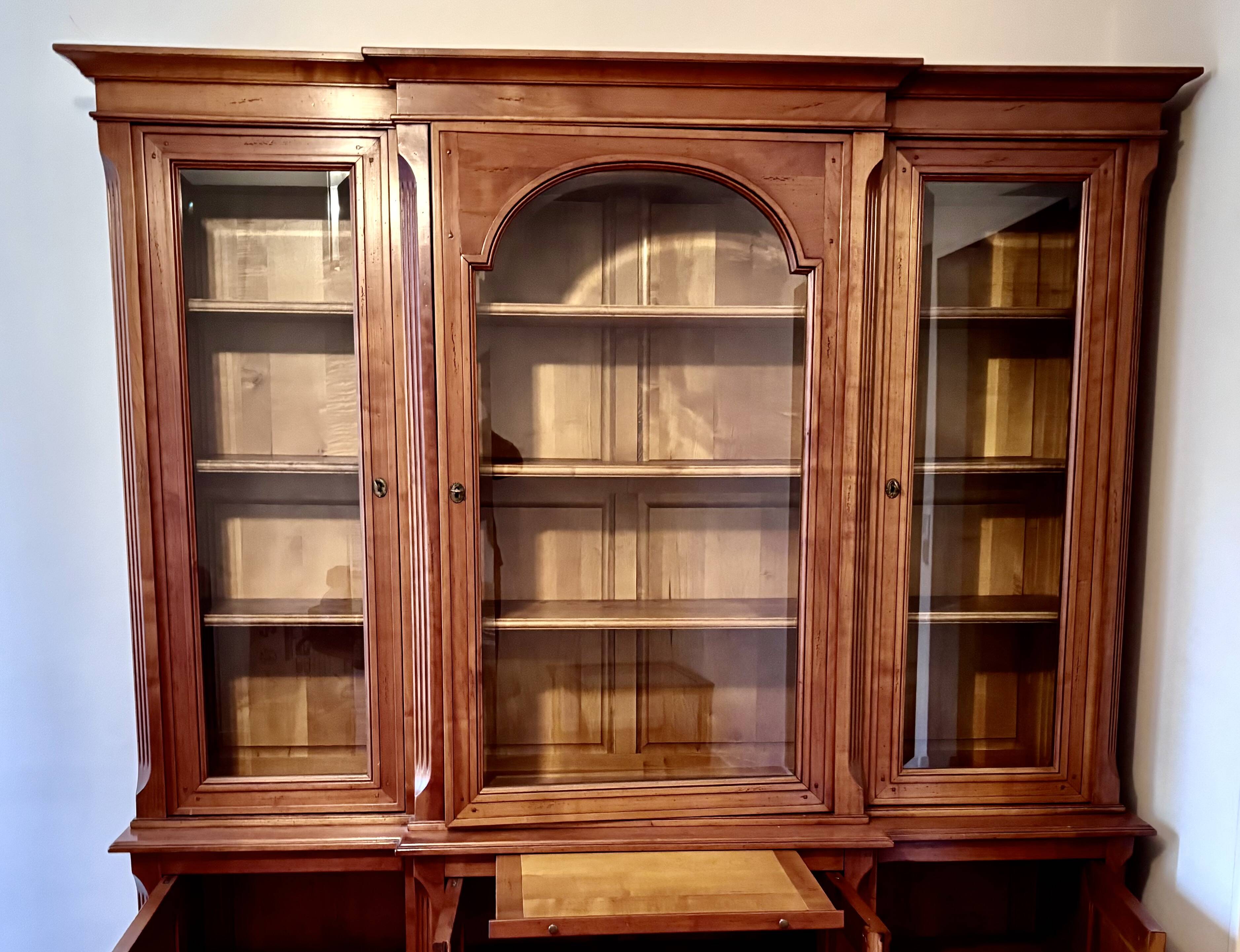 Directoire cherry wood bookcase