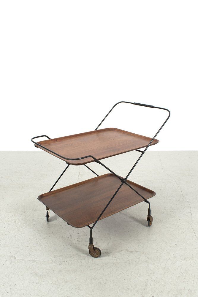 Teak and string cart by Jie Gantofta for Paul Nagel