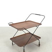 Teak and string cart by Jie Gantofta for Paul Nagel