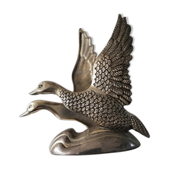 Duo of ducks wearing Art Deco letters