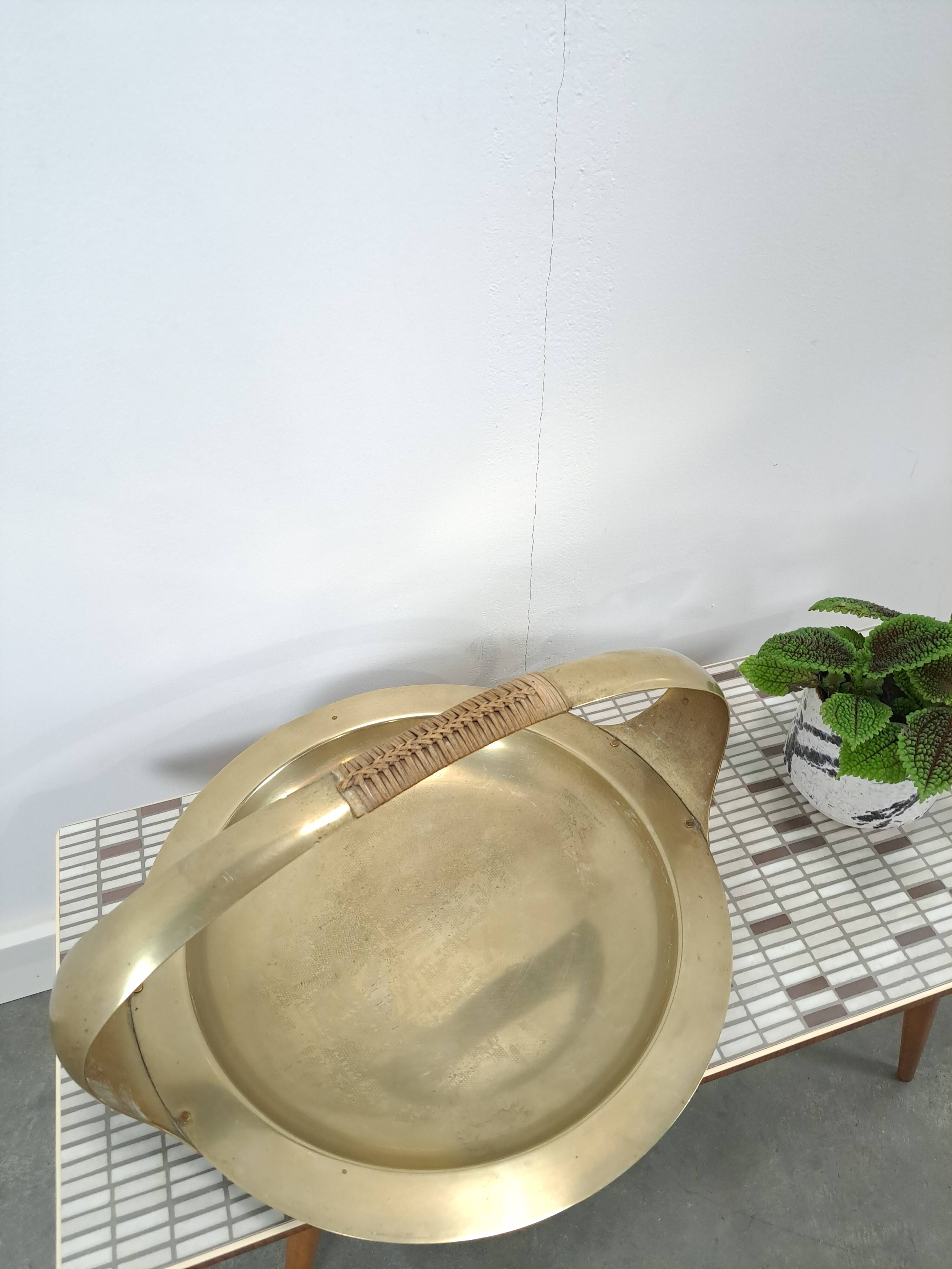 Art Deco jaren 20 messing mand, schaal