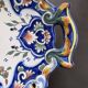 Oval dish with Desvres Fourmaintraux Rouen decoration