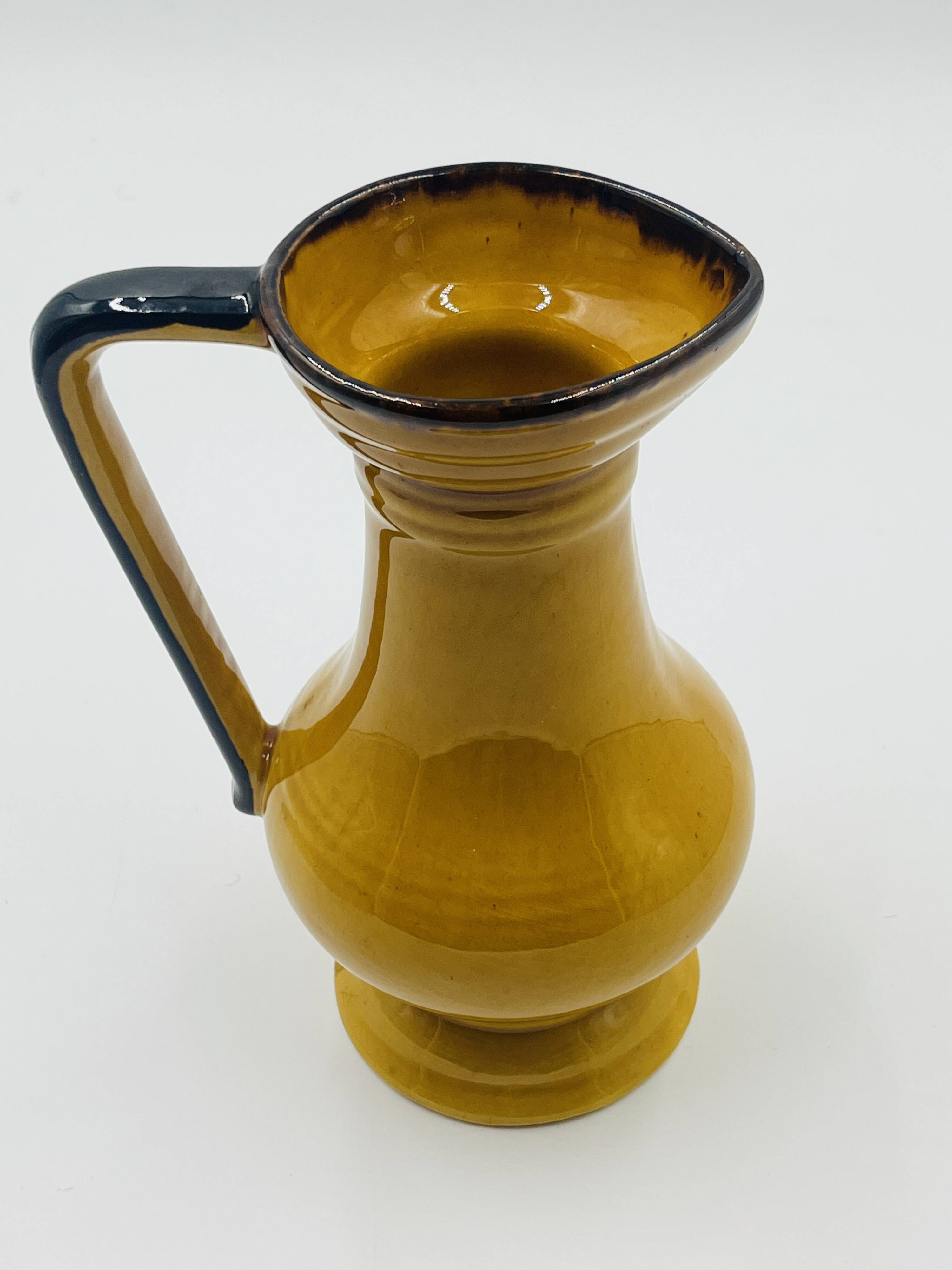 Duo de Vases Vintage Coulobres en Céramique Ocre