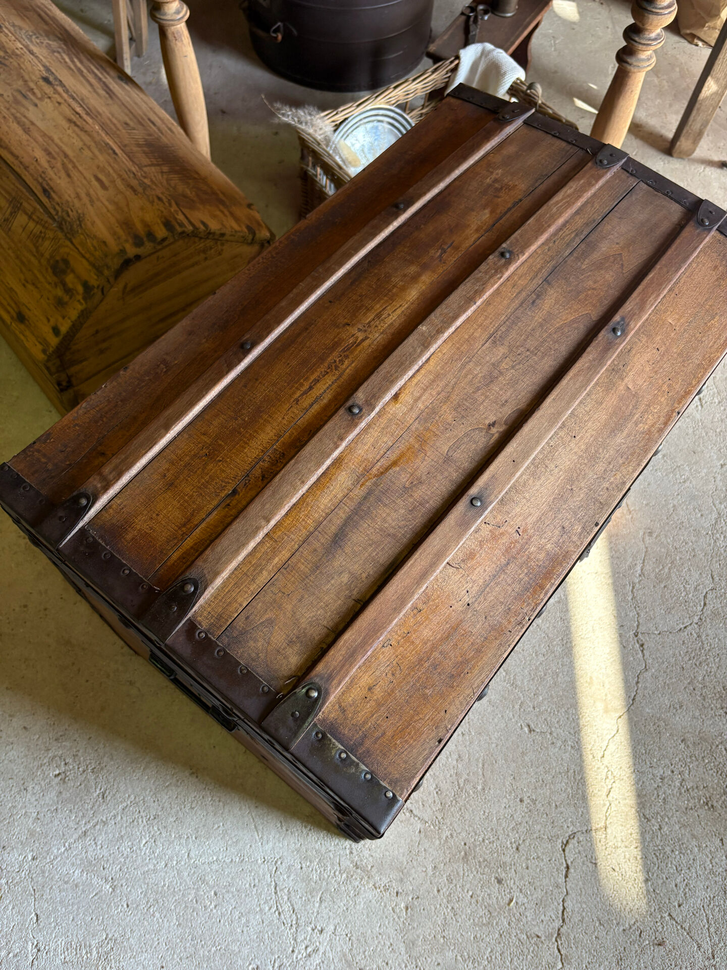 Antique wooden barrel