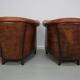 Vintage Dutch cognac leather club chair, 1970s, set of 2