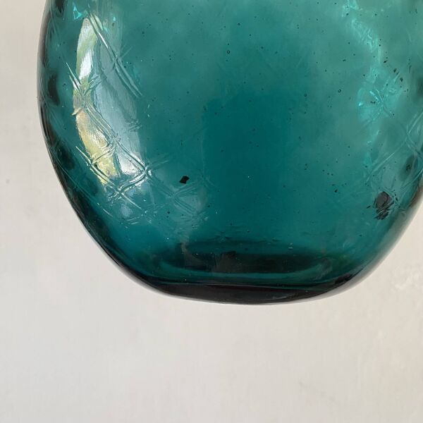 Carafe vintage Empoli en verre avec bouchon , Italy années 70