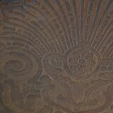 Chaise bistrot ancienne en bois avec accoudoirs