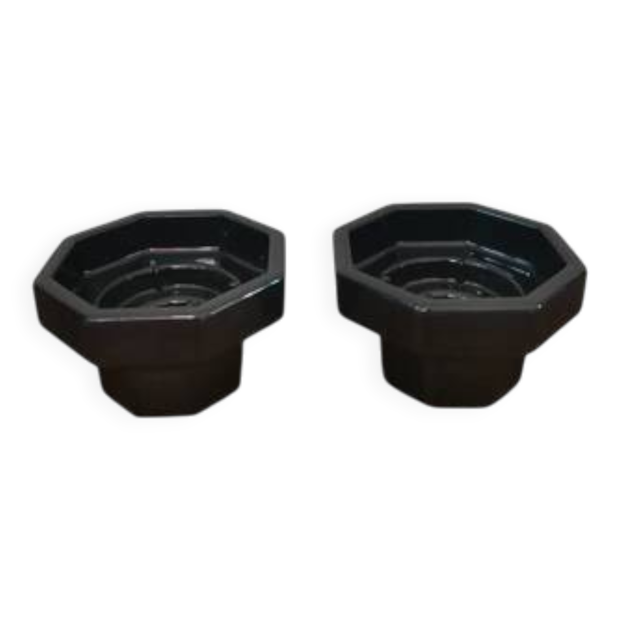Pair of vintage octagonal candlesticks – 1980s