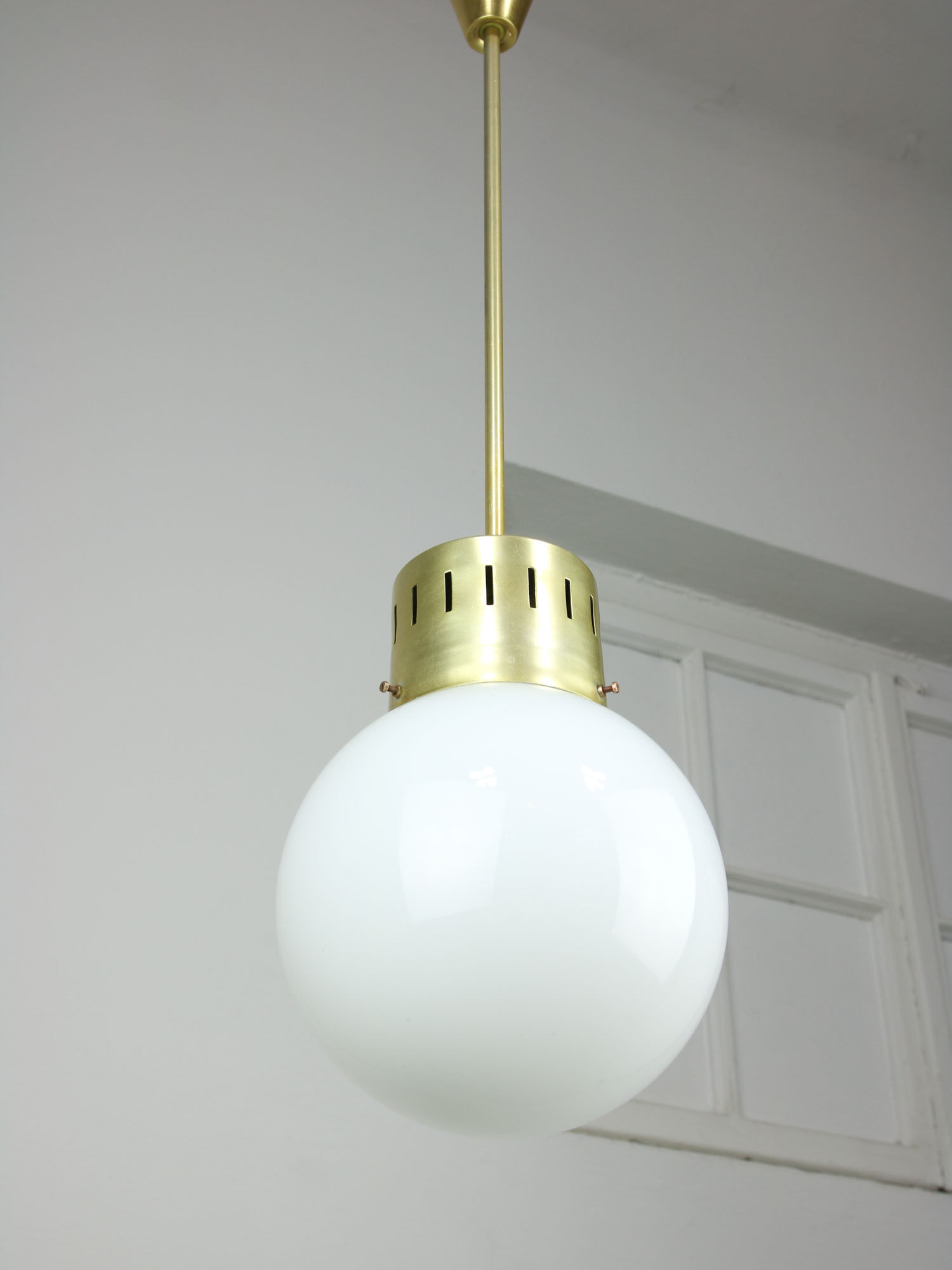 Mid-century modern opaline pendant lamp
