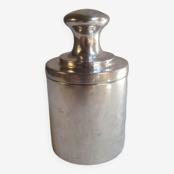 Tea box in silver metal by the silverware Plasait