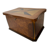 coffret à bijoux marqueterie diverses essences de bois