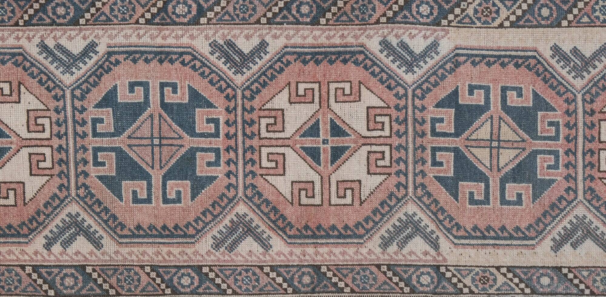 Vintage Turkish hallway rug 67x317 cm