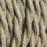 Terracotta lamp, string blinds, cable and vintage switch