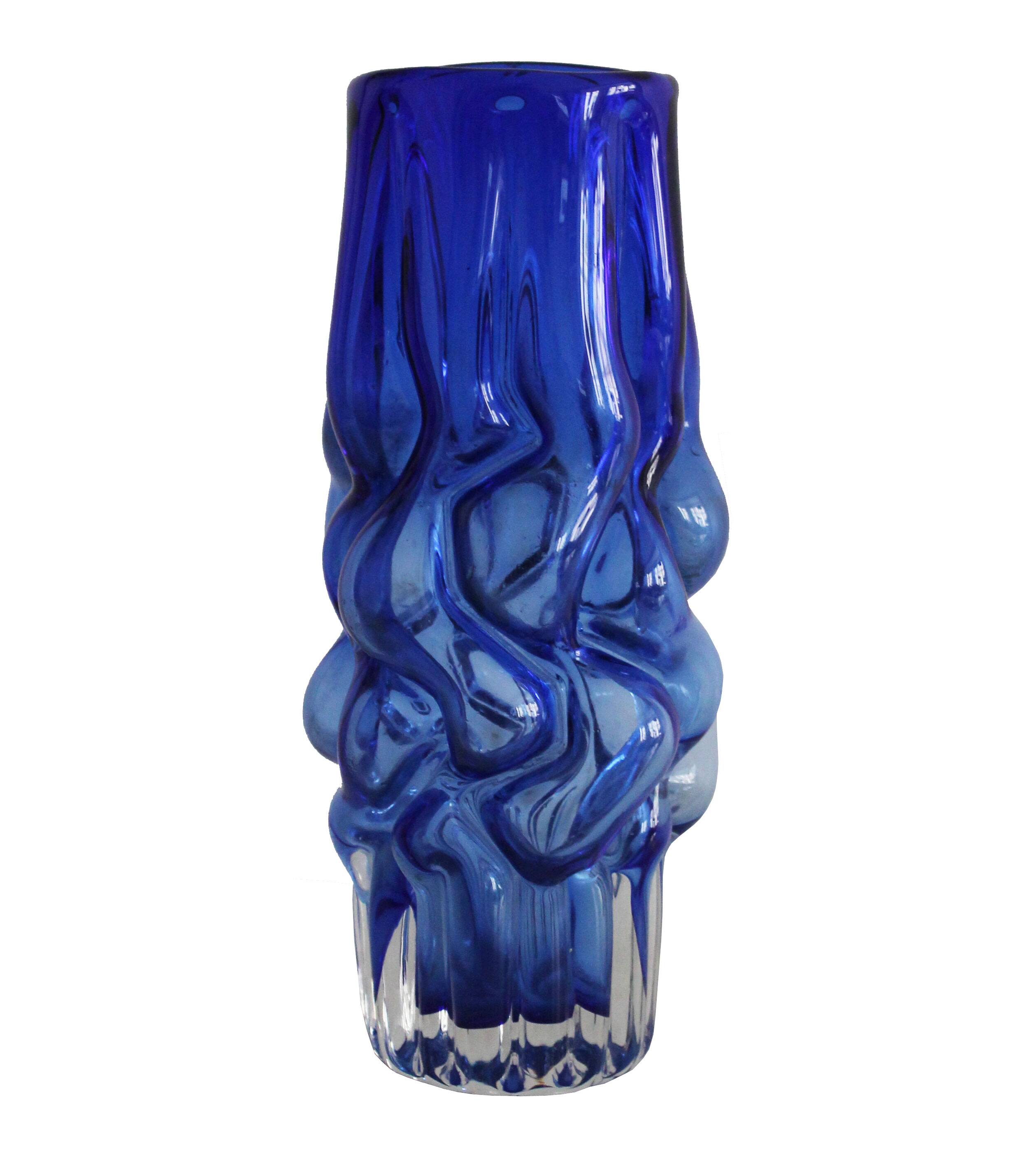 1960's Flower Vase by Pavel Hlava for Novy Bor Glasswork