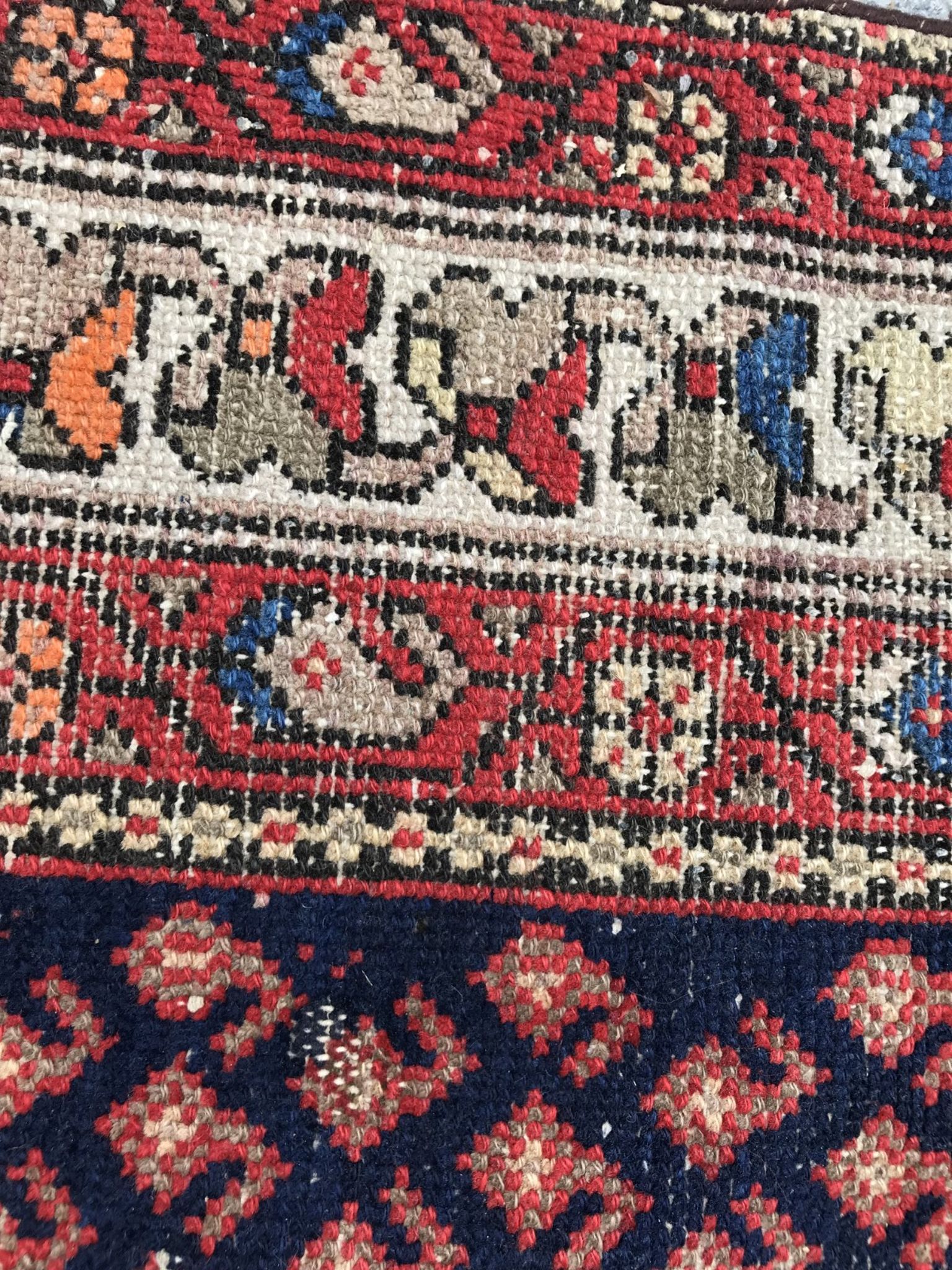 Carpet old malayer corridor Iran 106 X 390 CM