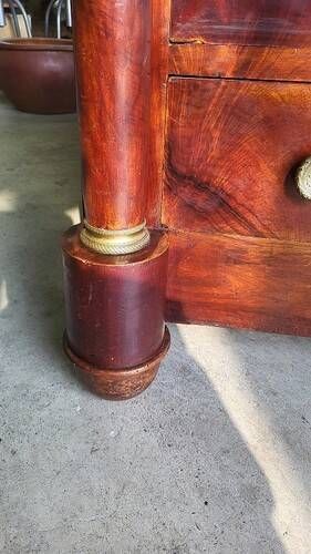COMMODE EMPIRE 4 TIROIRS EN ACAJOU DU XIX ème SIECLE