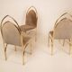 Chaises en daim et laiton 1970 Manufacture italienne
