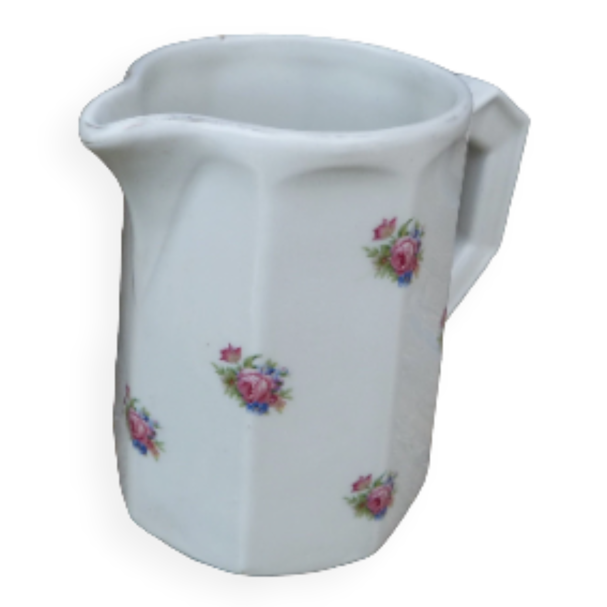 Pitcher Pillivuyt Mehun france ceramic patterns florets