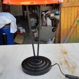 Vintage lamp in orange and white opaline
