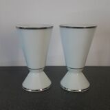 Pair of mazagrans in Sologne porcelain