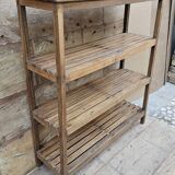 Ancien rack - étagère en teck birman