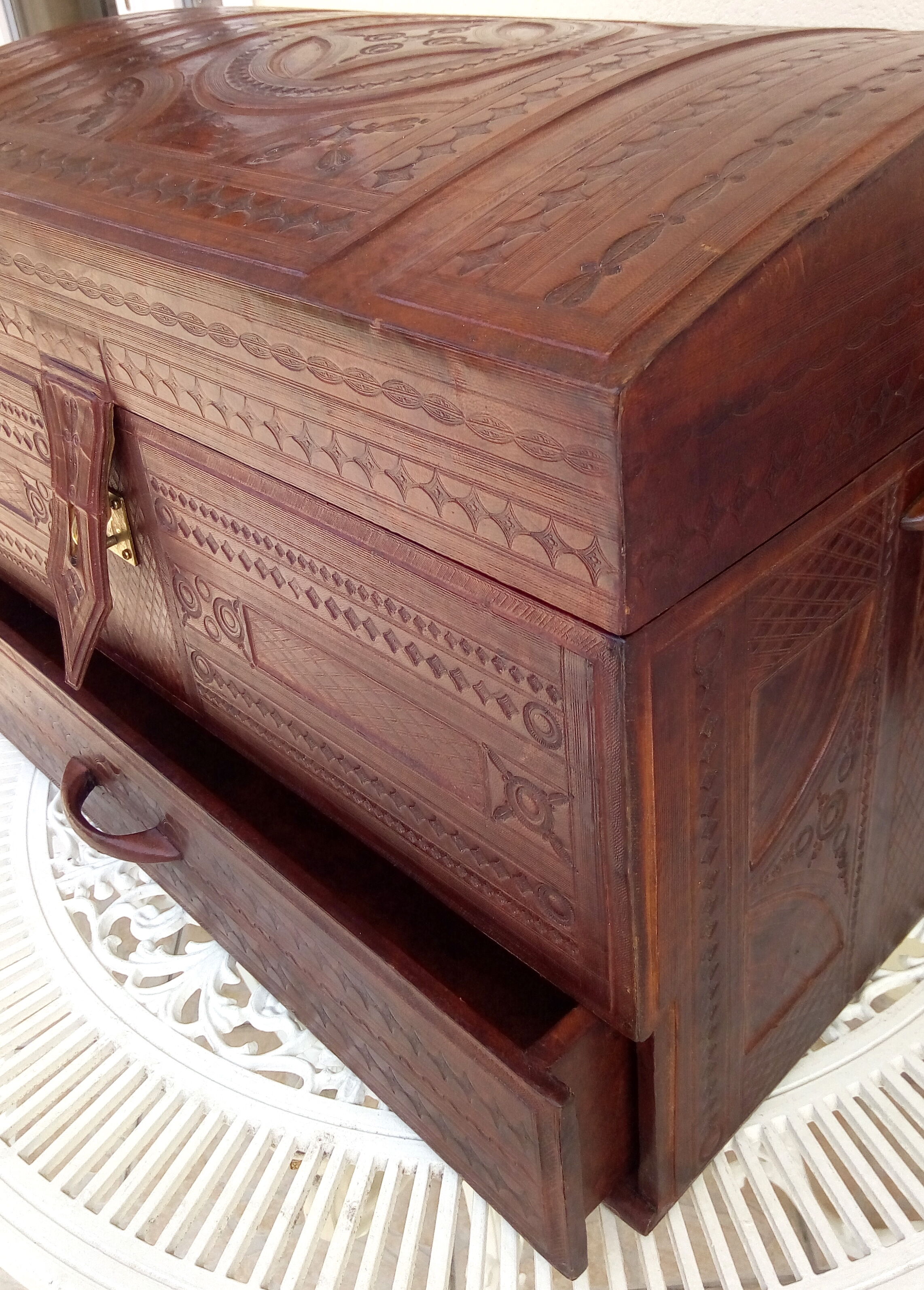 Touareg box embossed leather