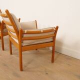 Set of 2 vintage armchairs | Illum Wikkelsø for Silkeborg | Model Genius | Teak