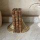 Pair of vintage solid brass bookends