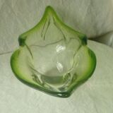 Murano green gradient crystal fruit bowl
