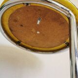 Vintage Yellow Bar Table: Chrome, 1970s High Coffee Table