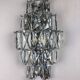 Kinkeldey XL 5-tier cut crystal wall sconce, Germany, 1970s