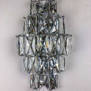 Kinkeldey XL 5-tier cut crystal wall sconce, Germany, 1970s