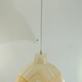 1970s vintage honey marbled glass suspension – retro design light fixture