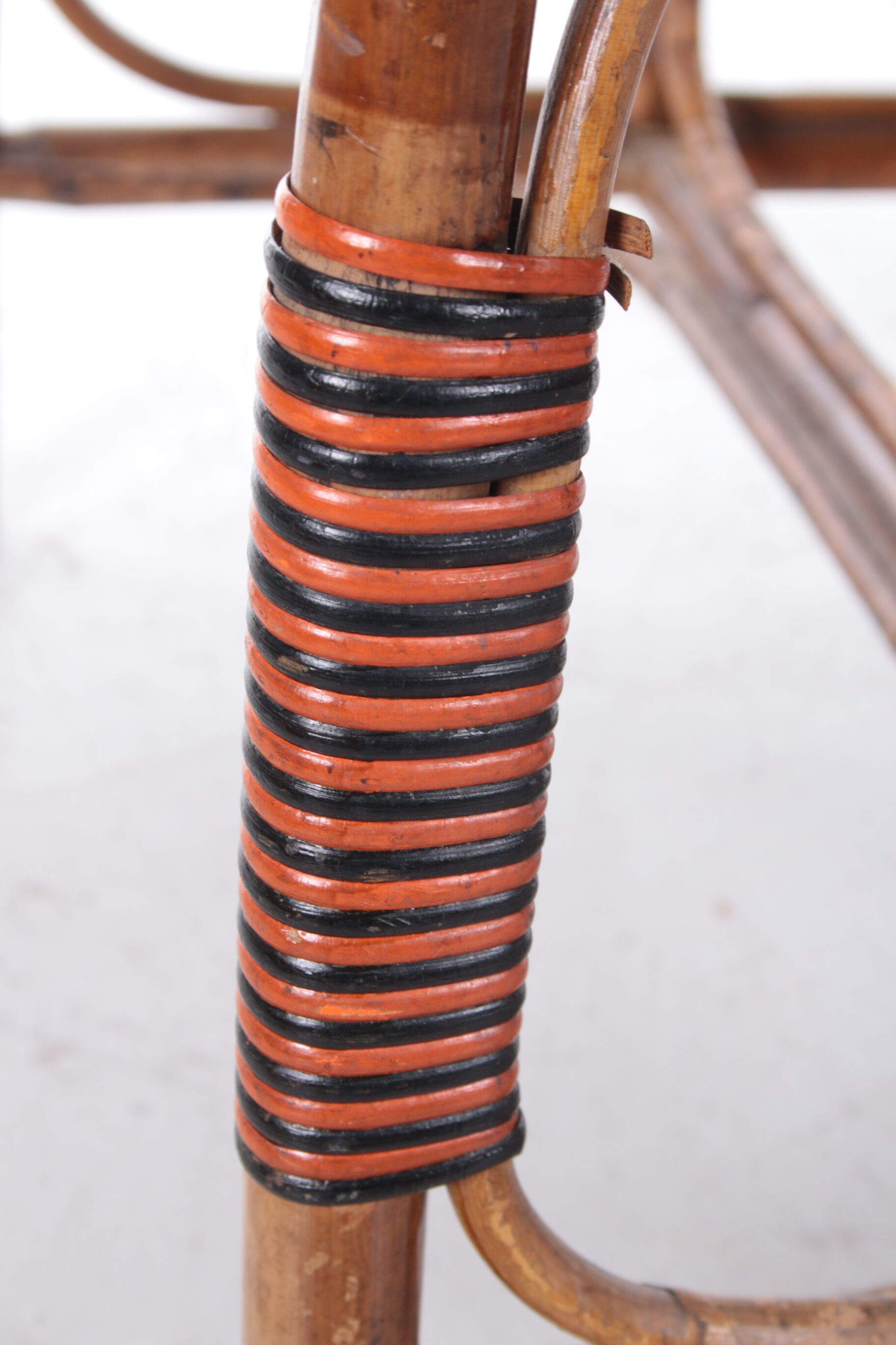 Vintage Rattan and bamboo Lounge chair, 1960s