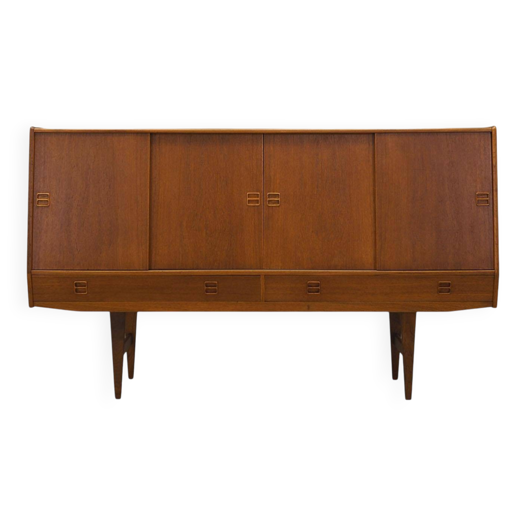 Teak highboard, Danish design, 1960s, manufactured in Denmark