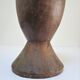 solid wood vase carved brutalist vintage