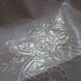 Oilcloth 260 x 150 white flower patterns