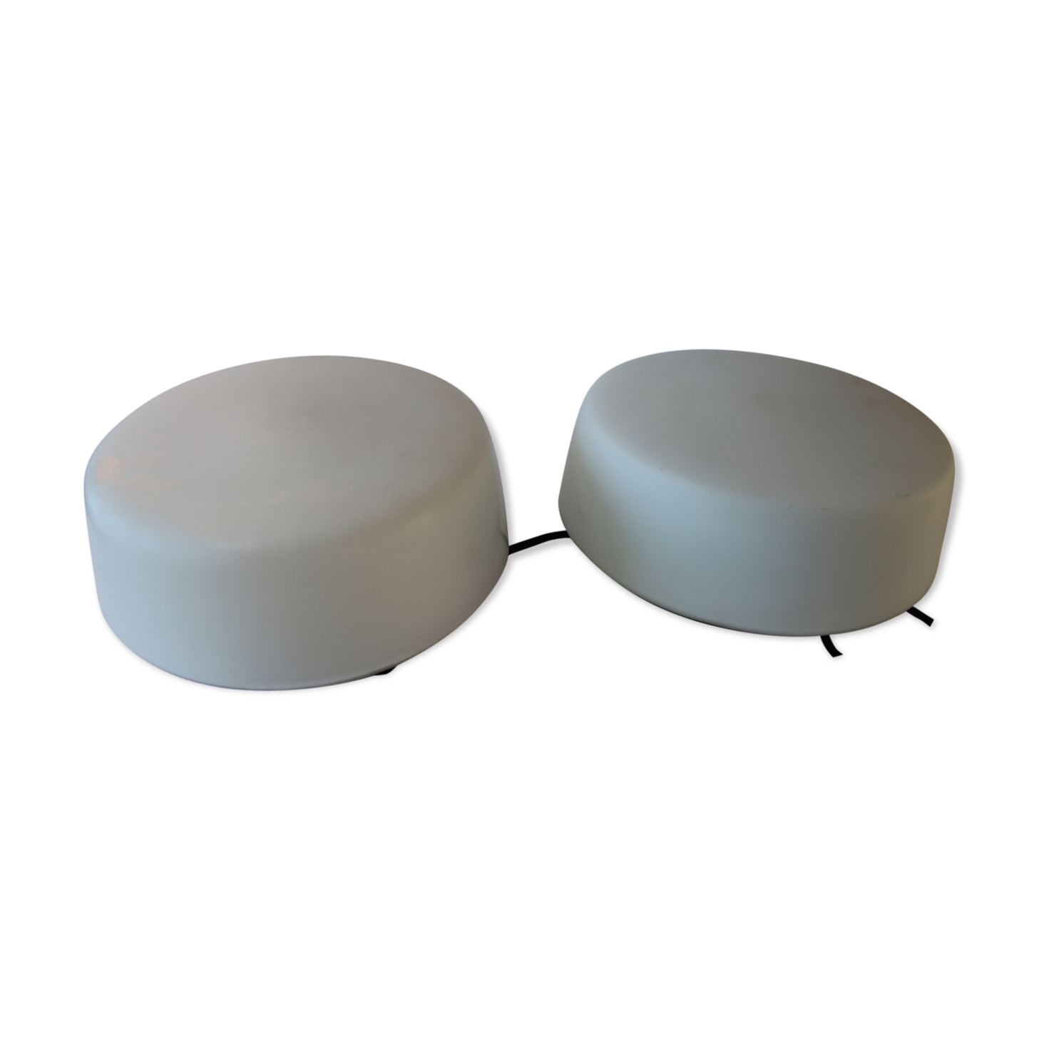 Set of 2 opaline ceiling lights from wila vintage
