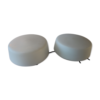 Set of 2 opaline ceiling lights from wila vintage