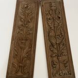 Pair of carved wooden panels - No. 1