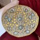 Large round Art Deco embroidered cushion