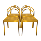 4 vintage metal chairs 1980