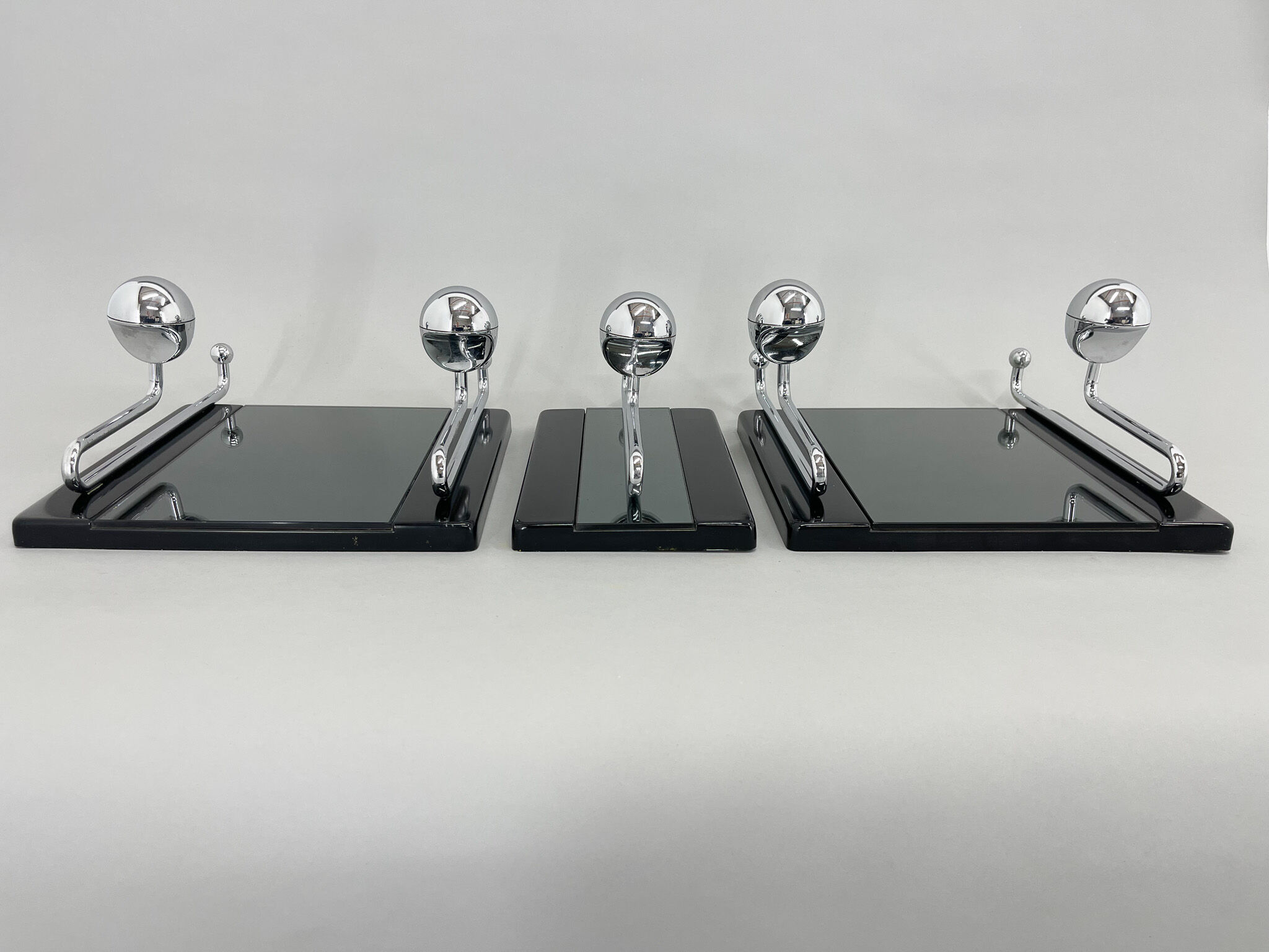 Set of 3 coat racks 1970