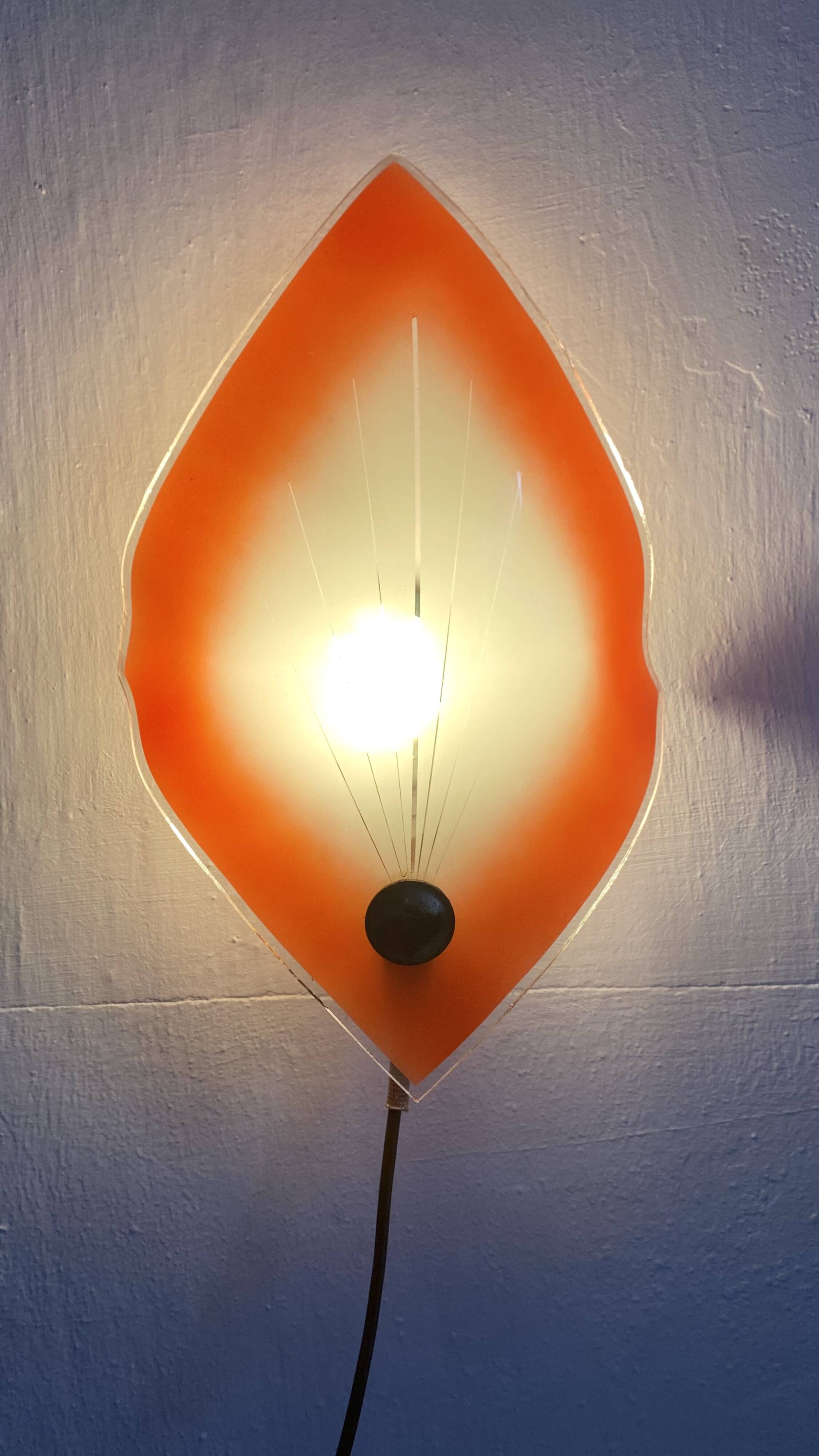 Vintage opaline balladeuse wall light