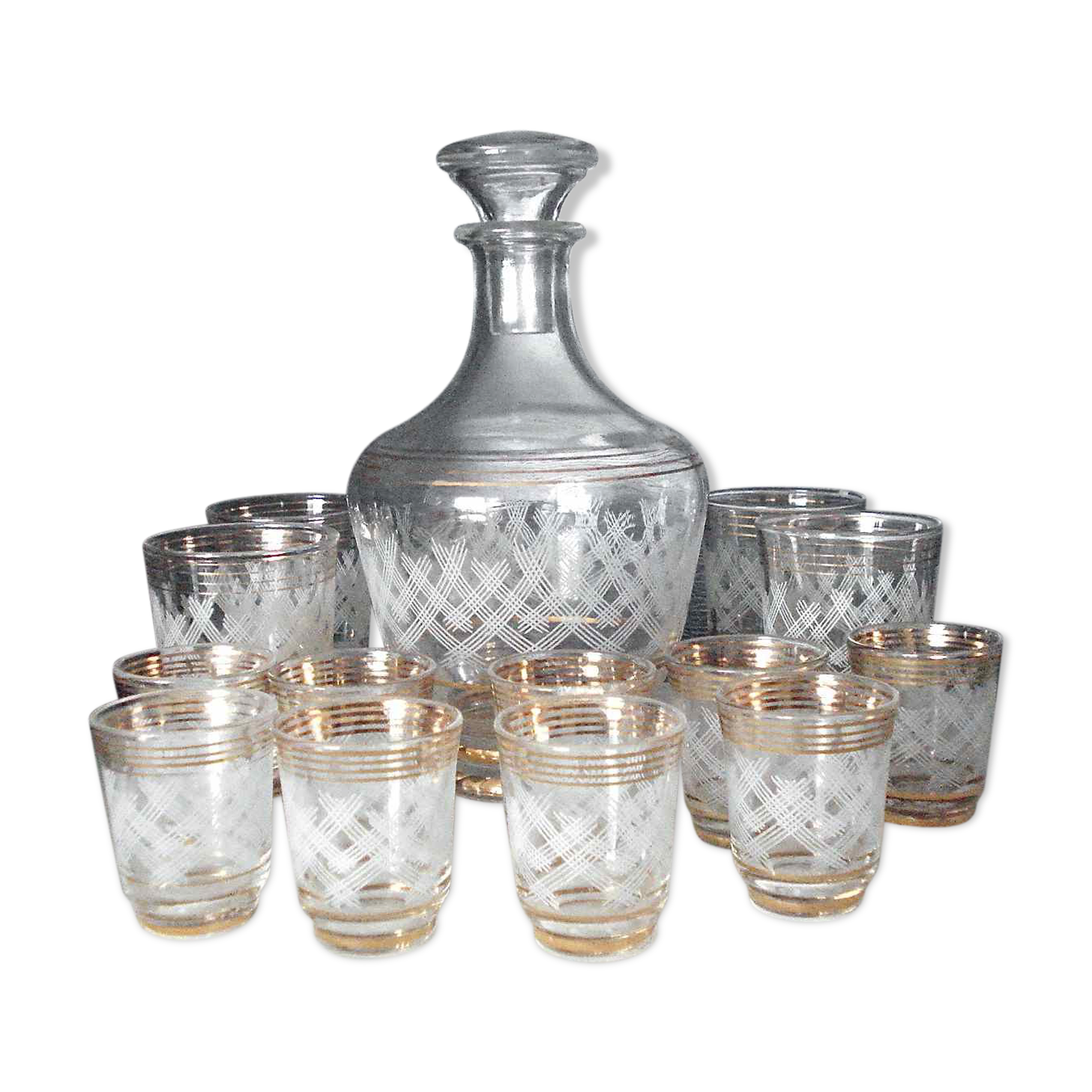Carafe and liqueur glasses 70s