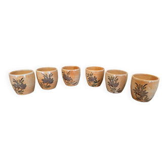 Old Valloris stoneware enamel glass