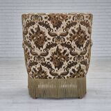 1960s, Danish armchair, furniture velour fabric, ash wood.